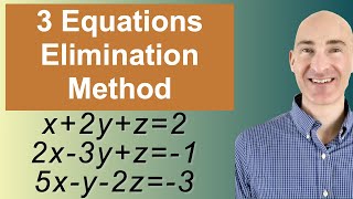 Solving Systems of 3 Equations Elimination [upl. by Edmondo874]