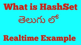 What is HashSet in javaTelugu [upl. by Noelle]