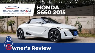 Honda S660 Turbo 2015 Owners Review Price Specs amp Features  PakWheels [upl. by Zohara508]