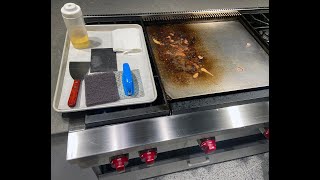 Cleaning a Wolf Griddle  how to [upl. by Adorne]