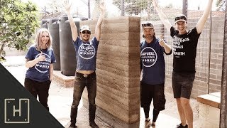 DIY Rammed Earth Wall For An Outdoor Shower [upl. by Ojybbob]