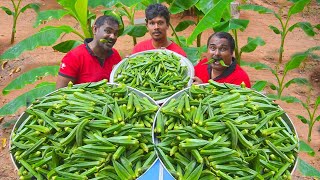 Ladys Finger Fry Recipe  Veg Recipe  WORLD FOOD TUBE TamilBros [upl. by Normalie150]