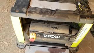 Ryobi Thicknesser quick review and operation [upl. by Dlaregztif]