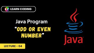 Odd Even Program in Java  Learn Coding [upl. by Mcclish]