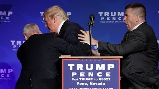 Donald Trump rushed off stage during rally in Nevada [upl. by Abbi580]