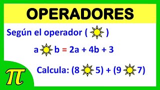 Operadores matemáticos  razonamiento matemático  ejercicio resuelto [upl. by Locin]