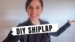 DIY SHIPLAP WALLS FOR BEGINNERS EASY amp AFFORDABLE [upl. by Pamelina362]