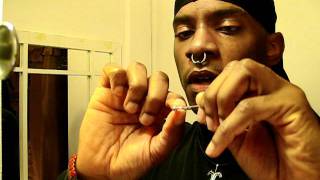 Eyebrow Captive Bead Spike Piercing Tutorial [upl. by Nahtanoj574]