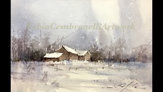 WatercolorAquarela  Demo Snow  Neve [upl. by Ali]