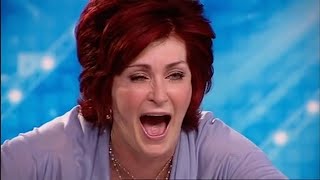 X Factor Classic  Sharon Osbourne gets owned by a door [upl. by Janyte]