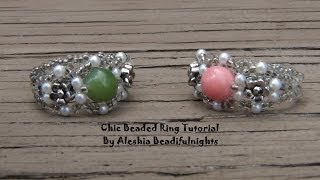 Chic Beaded Ring Tutorial [upl. by Tdnaltroc71]