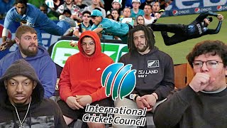 AMERICAN FOOTBALL PLAYERS REACT TO BEST CRICKET CATCHES [upl. by Nylidam909]