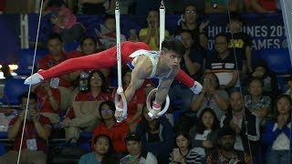 Carlos Yulo dominated the mens artistic gymnastics individual allaround final  2019 SEA Games [upl. by Smitty16]