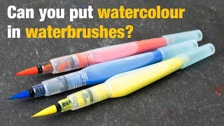 Can you put watercolour paint in waterbrushes [upl. by Kamat406]