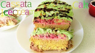 How To Make Cassata Ice cream Cake  Easy Dessert Recipe [upl. by Yasu]