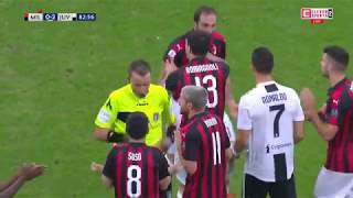 Higuain red card against Juventus and his reaction towards Cristiano Ronaldo  extra footage [upl. by Anola]