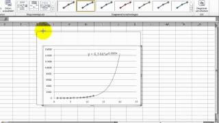 Excel  exponentieller Trend EXP und VARIATION  exponentielle Trendlinie [upl. by Ahsiym]