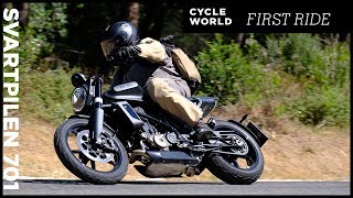 2019 Husqvarna Svartpilen 701 Review  First Ride [upl. by Nauquf]