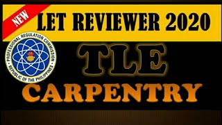 LET Reviewer 2020  TLE CarpentryPart 3  TEACHER kashnel [upl. by Silas]