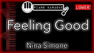 Feeling Good LOWER 3  Nina Simone  Piano Karaoke Instrumental [upl. by Candie]