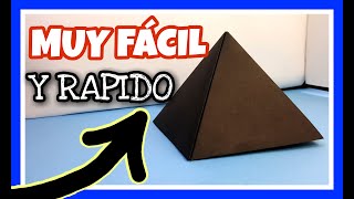 Como Hacer una PIRAMIDE de Papel PASO A PASO【ORIGAMI】Rapido y FACIL 3D [upl. by Macomber]