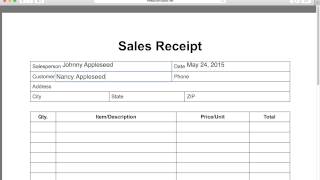 How to Write an Itemized Sales Receipt Form [upl. by Akeinahs]