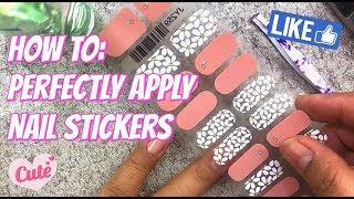 DIY How to Perfectly Apply Nail Stickers  Zai Antonio [upl. by Georas163]