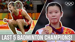 Womens Singles Badminton 🏸 Last 5 Champions [upl. by Talley]