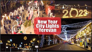 Yerevan NEW YEAR Street Lights 20222023 4K [upl. by Amsirahc805]