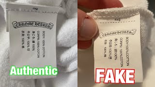 How to legit check any Chrome hearts TshirtHoodie REAL VS FAKE [upl. by Arlyn]