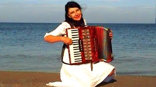 WIESŁAWA DUDKOWIAK with Accordion on Beach 1  The most beautiful relaxing melody [upl. by Fariss16]