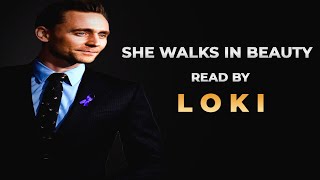 She Walks in Beauty by LORD BYRON read by Tom Hiddleston [upl. by Etireuqram]