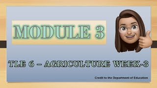 MODULE 3 in TLE6 │AGRICULTURE WEEK3 [upl. by Paske]