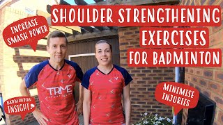 SHOULDER STRENGTHENING EXERCISES FOR BADMINTON  At Home Badminton Training [upl. by Annerb800]