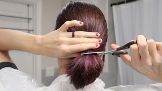 DIY Ponytail Haircut  EASY Short Shaggy Bob Tutorial [upl. by Tartan]