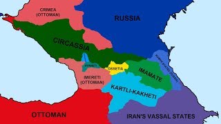 RUSSOCAUCASIAN WAR MAP TIMELAPSE [upl. by Weaks]