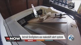 Detroit firefighters use makeshift alert system [upl. by Irehj]