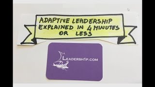 Adaptive Leadership explained in 4 minutes [upl. by Nyltiac]