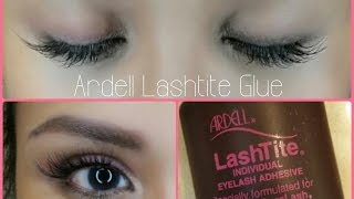 IN DEPTH Tutorial Ardell Lashtite Glue  Apply Under My Natural Lashes [upl. by Alliuqet]