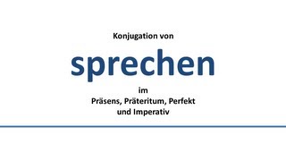 SPRECHEN  Konjugation deutscher VerbenConjugation of German verbs [upl. by Ainadi]