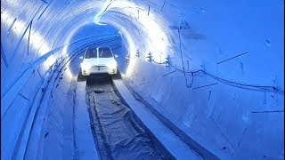 Elon Musk shows off highspeed tunnel beneath Los Angeles [upl. by Leikeze]