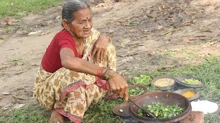 Grandmas Style Tasty Ladys Finger Recipe  Country Street Food [upl. by Ranna]