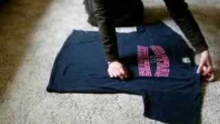 Japanese Tshirt folding in English [upl. by Kovacs575]