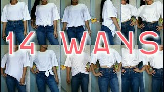 14 Ways to Tie and Tuck a Oversize TShirt  by Jean Verse [upl. by Ysus]