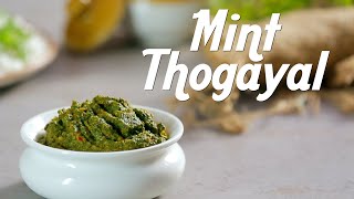 Mint Thogayal  Pudina Thuvayal  South Indian Pudina Chutney  Mint Chutney Recipe By Preetha [upl. by Gnues536]