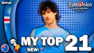 Eurovision 2025  My Top 21 NEW 🇦🇺 Comments amp Ratings [upl. by Artim]