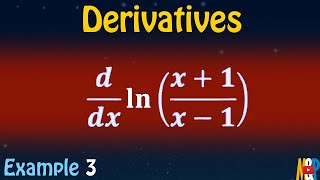 Derivatives Example 3  Natural Logarithm Fractions [upl. by Ebbarta]