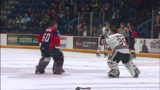 OHL Goalie Fight  Guelph Storm vs Windsor Spitfires [upl. by Burford]