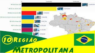 Top 10 Maiores Regiões Metropolitanas do Brasil [upl. by Milena348]