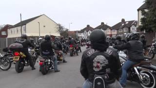 hells angels london memorial ride 21 03 2015 [upl. by Nosaes]